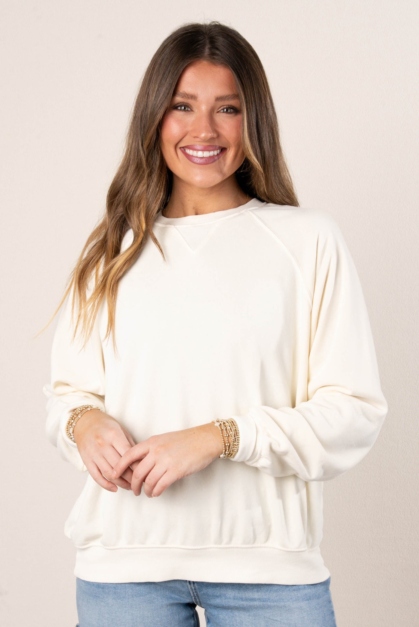 Washed Raglan Sweatshirt