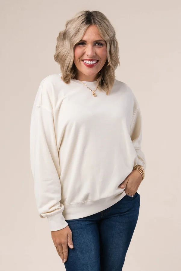 Washed Drop Shoulder Sweatshirt