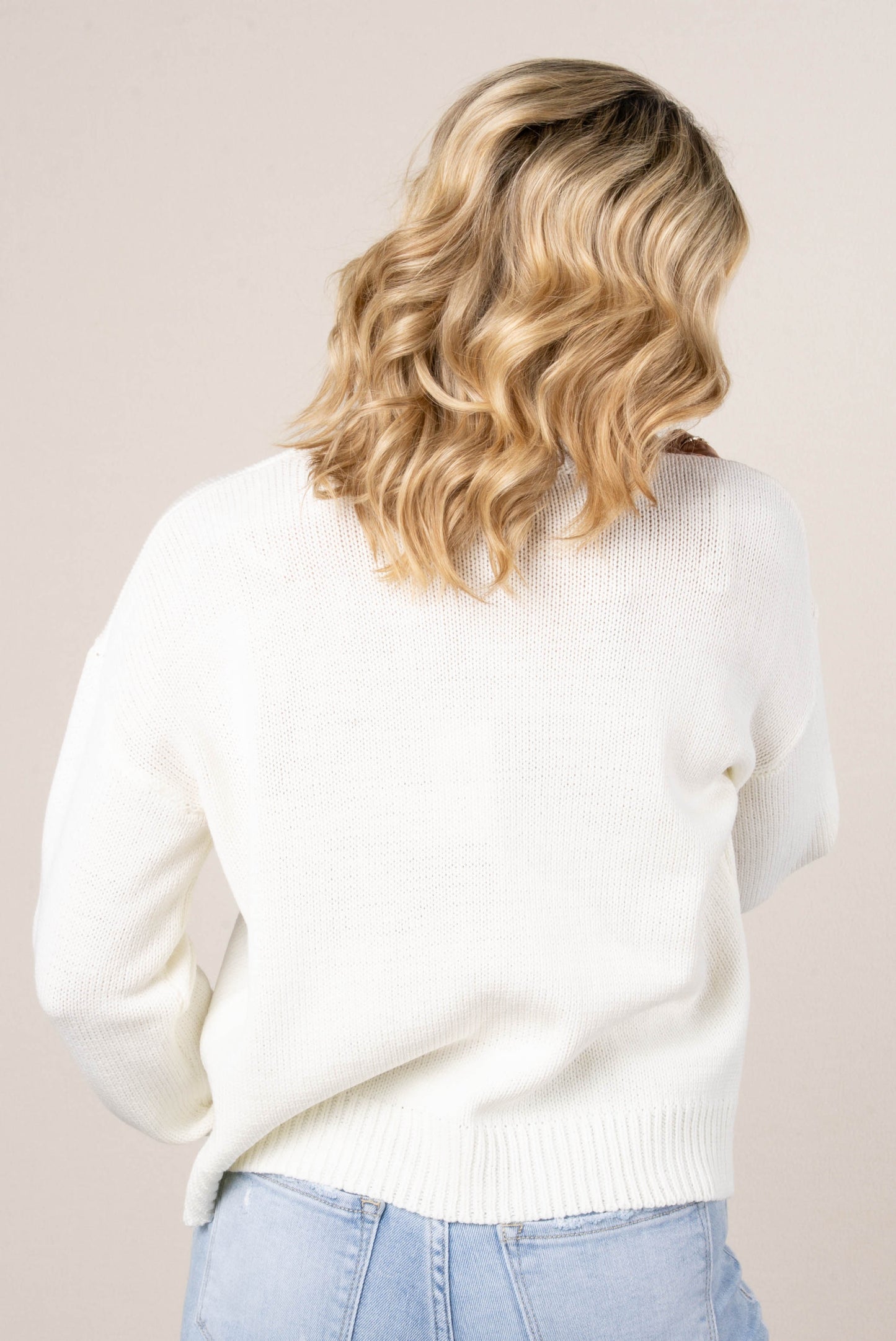 USA Knit Drop Shoulder Sweater