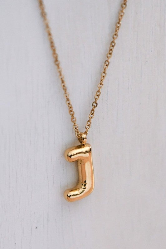 Balloon Initial Pendant Necklace