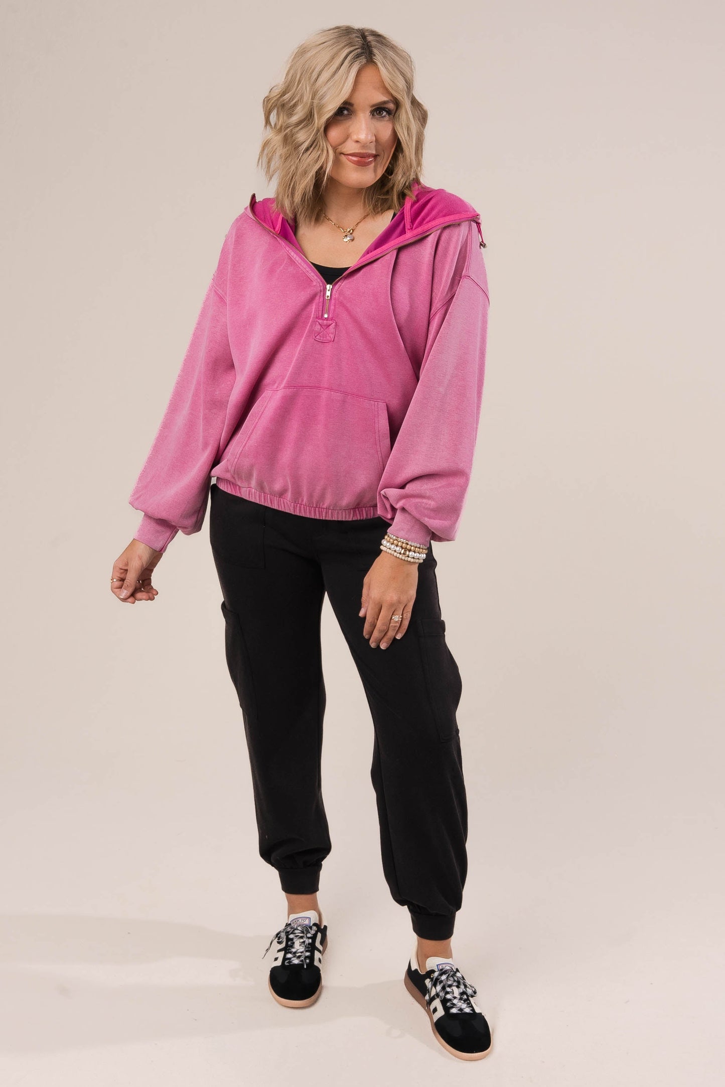 Half Zip Hooded Pullover *Final Sale*