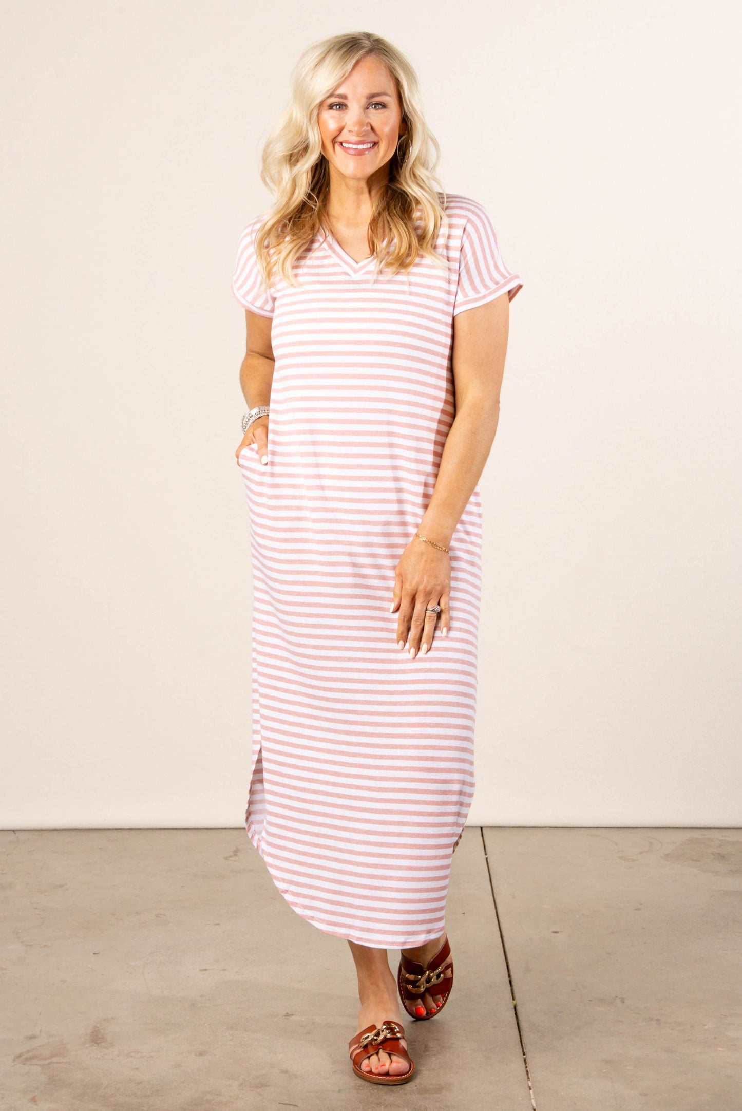 Striped T-Shirt Maxi Dress