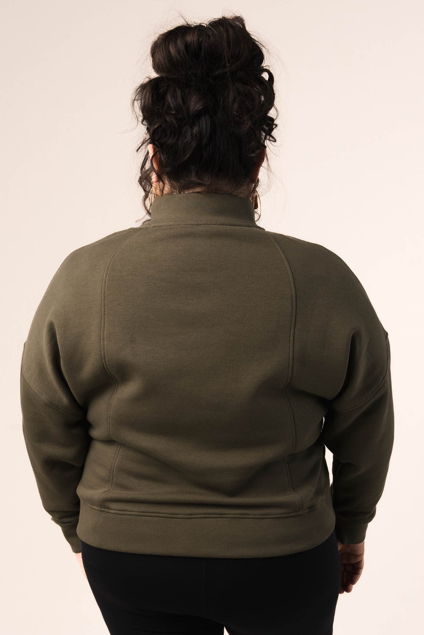 Seamed Half Zip Sweatshirt