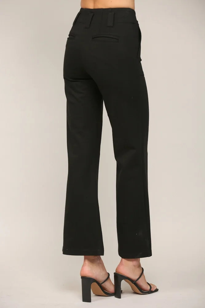 Two Front Pocket Ponte Flare Pants