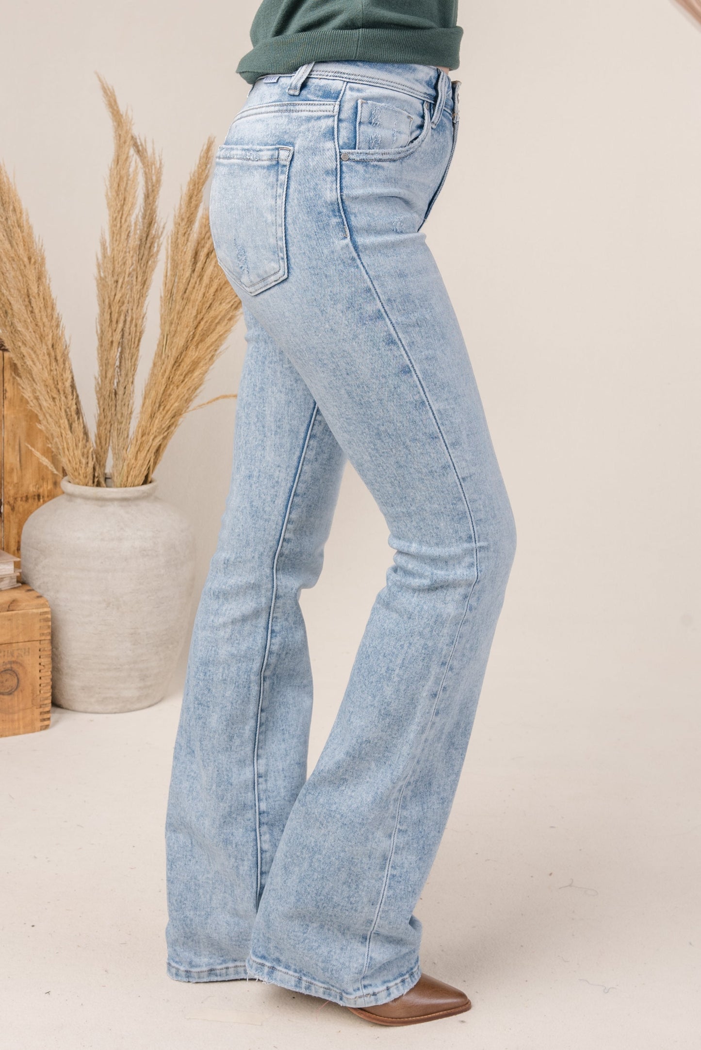 Risen High Rise Bootcut Jeans