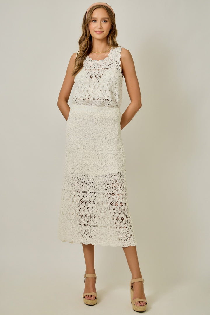 The Marley Crocheted Top + Skirt Set