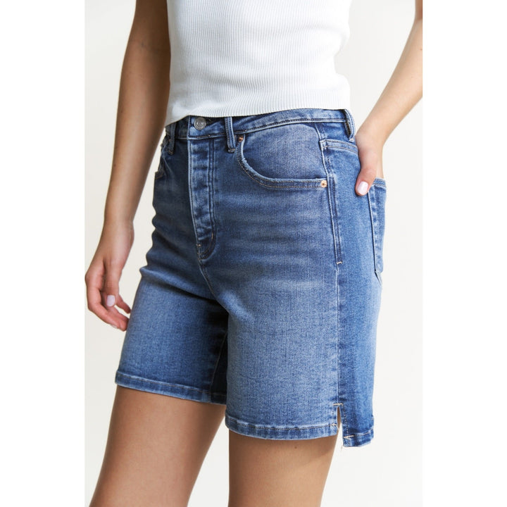 Mica Denim | Bea High Rise Button up Bermuda *Final Sale*