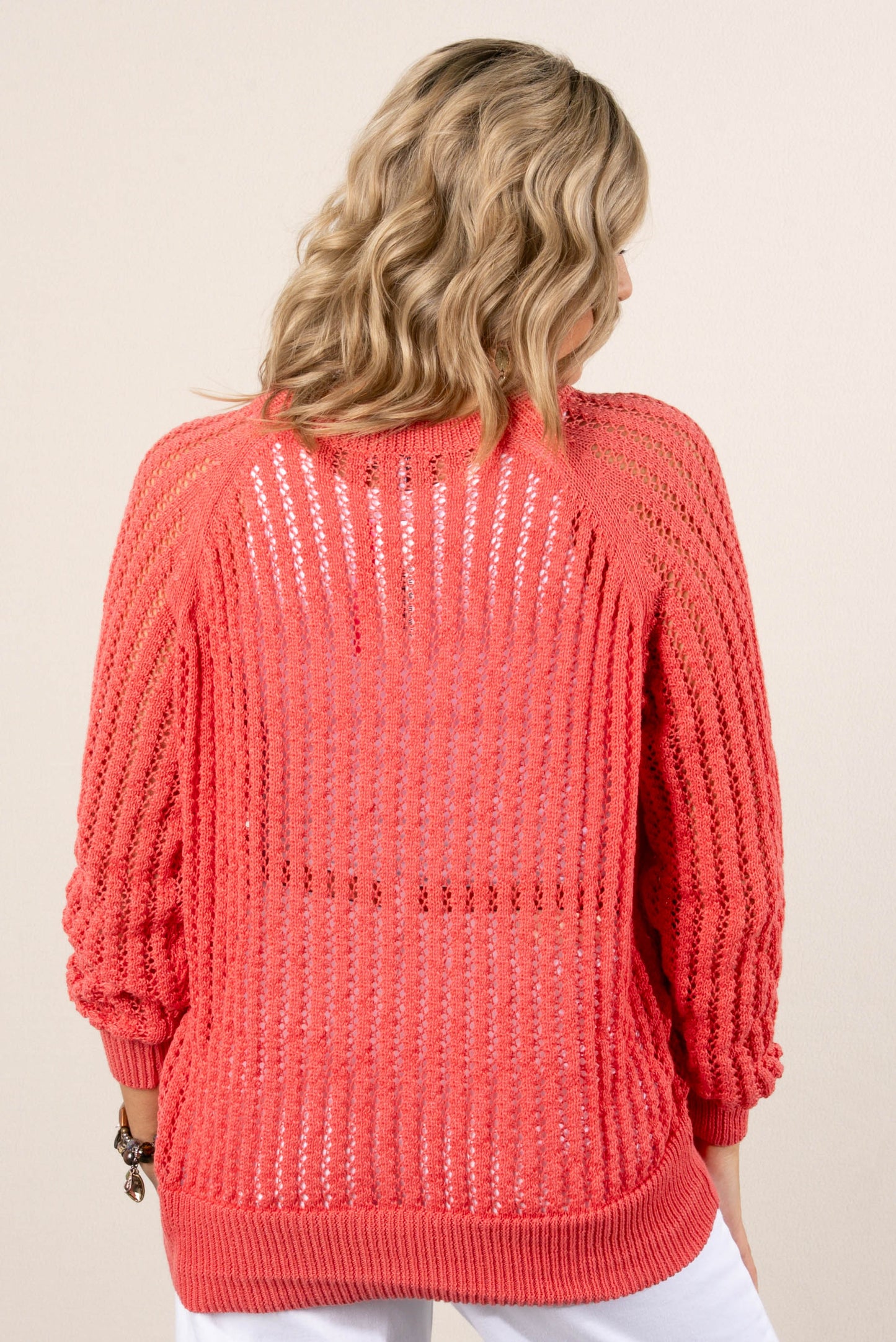 Open Knit Raglan Sweater