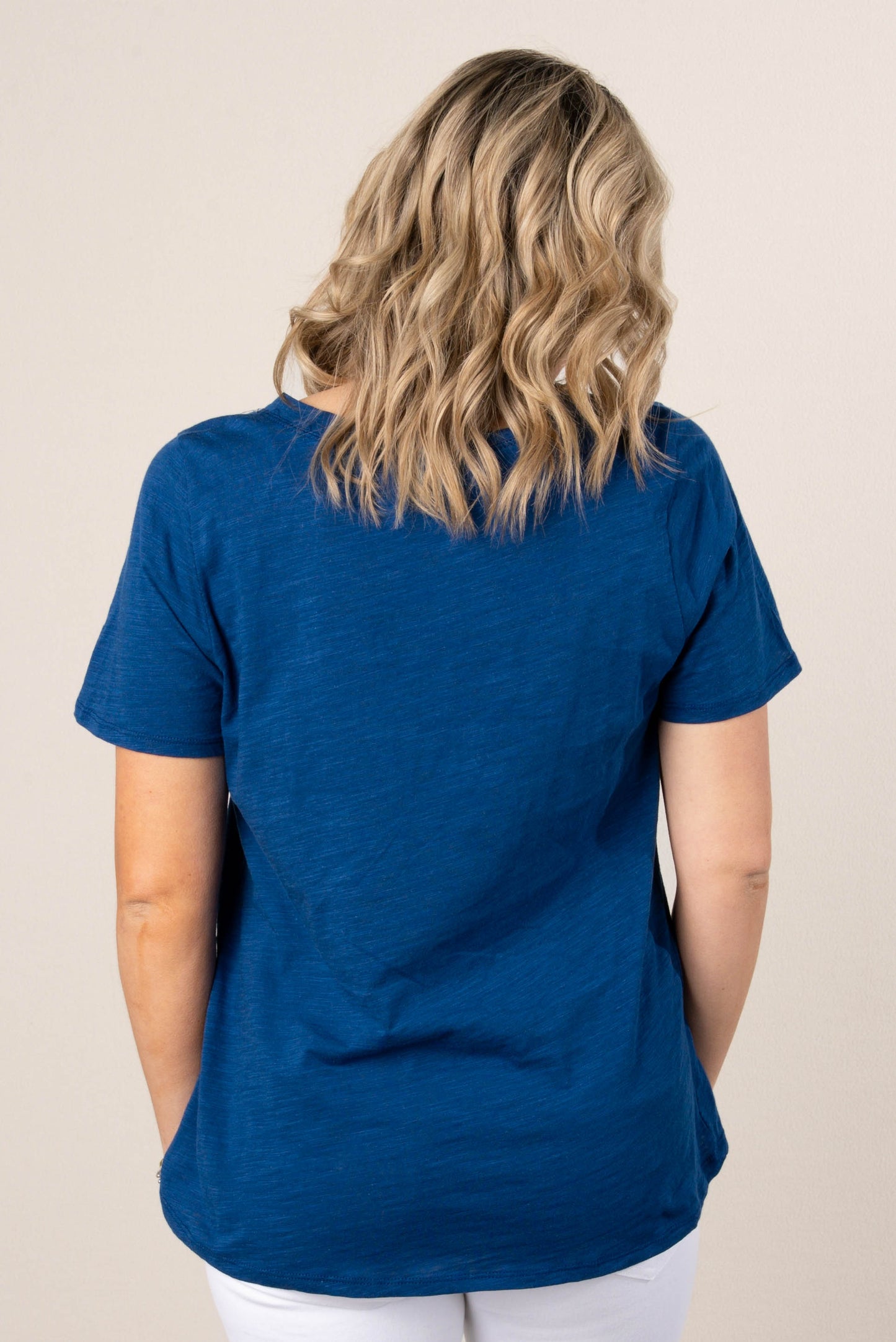 Slub Knit V-Neck Tee *Final Sale*