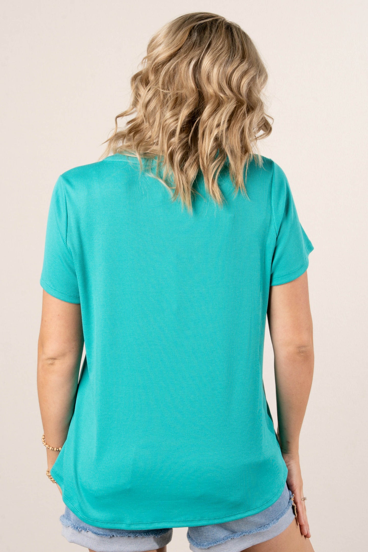 Ribbed Henley Top