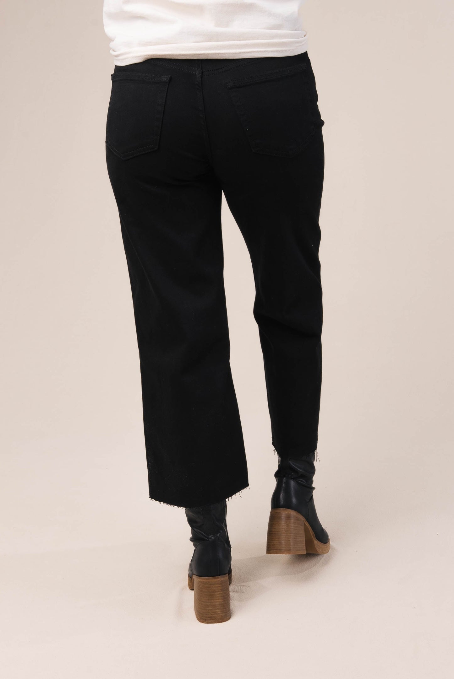 VERVET Denim | Addison High Rise Crop Wide Leg Jeans