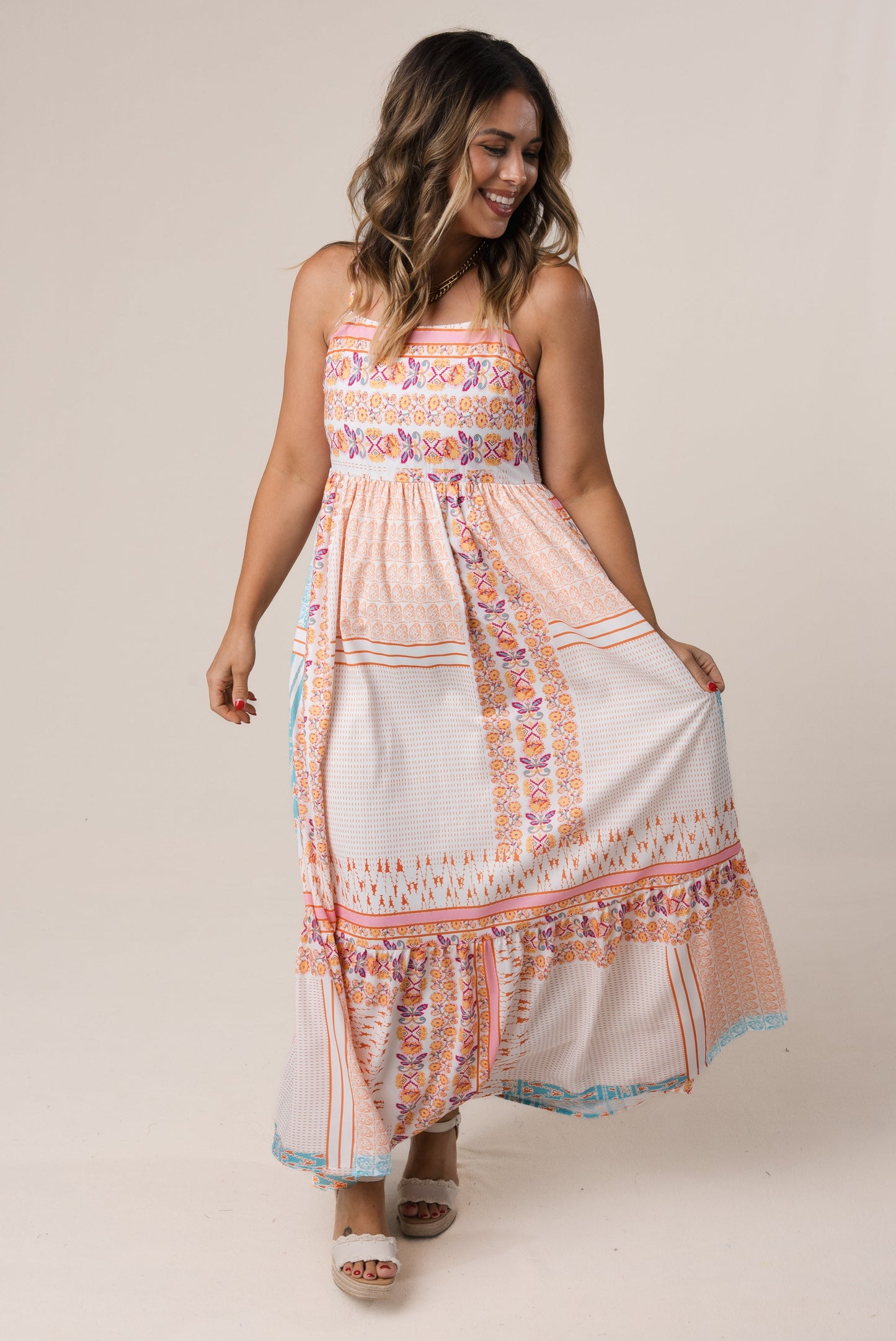 Patchwork Midi Sundress