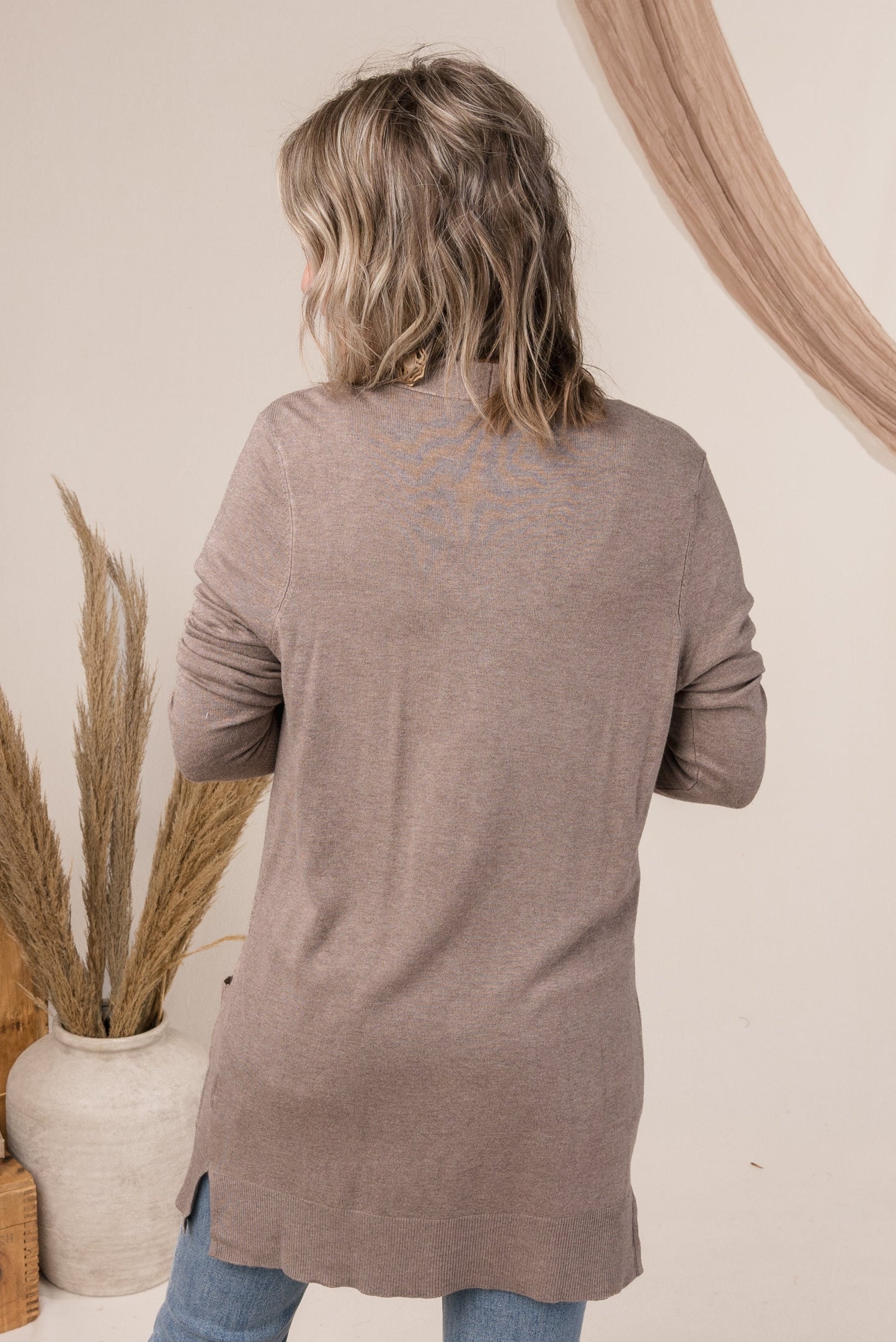 Button Cuff Sweater Cardigan