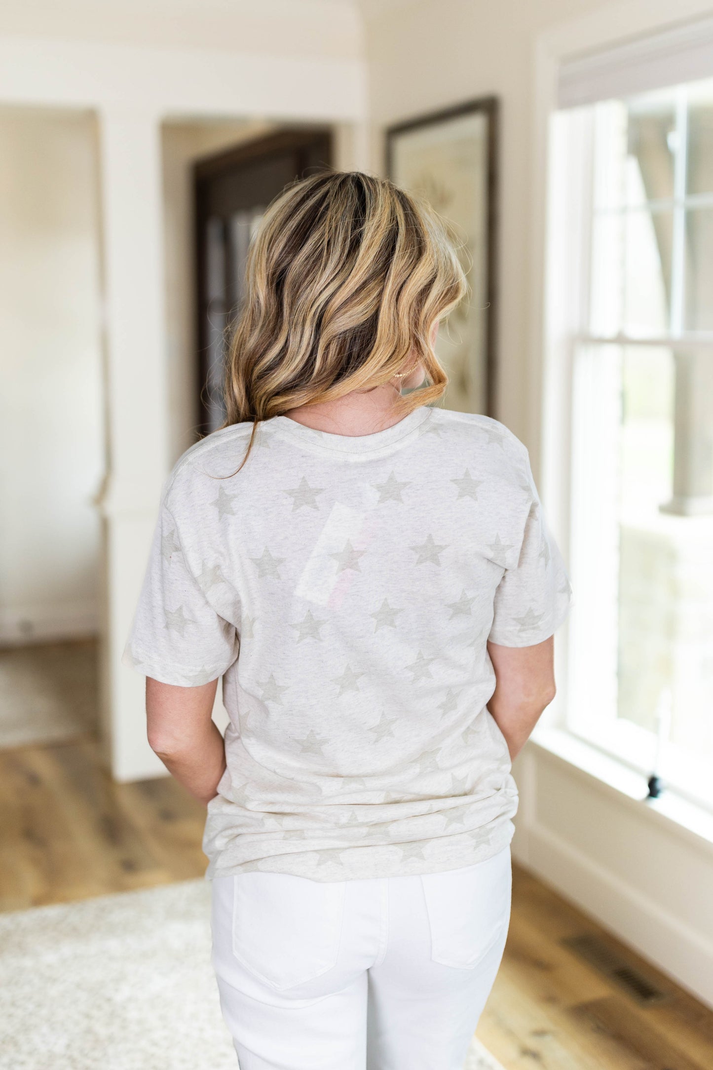 Star Print Baseball Chatter Graphic Tee *Final Sale*