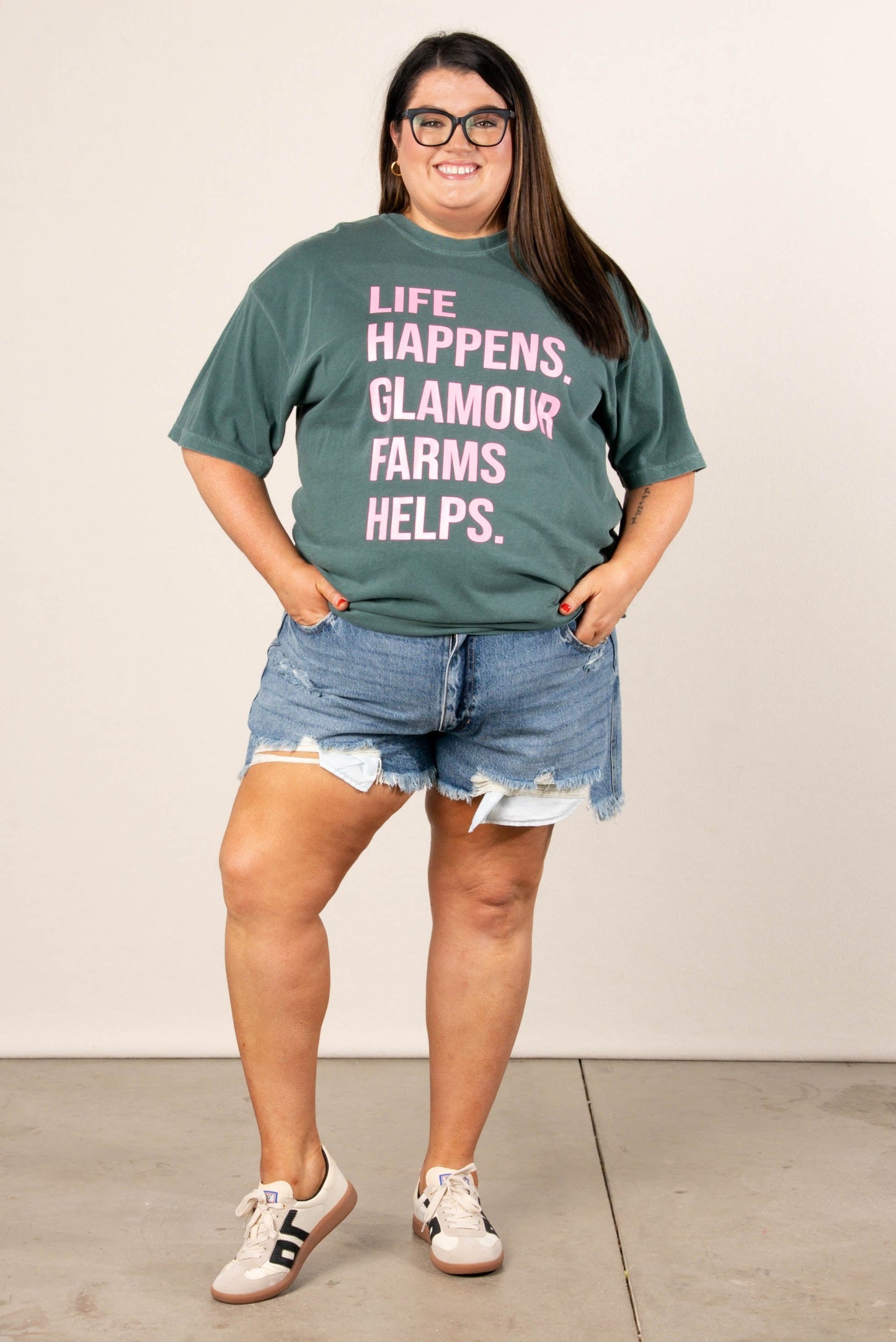 Life Happens Glamour Farms Helps Graphic Tee