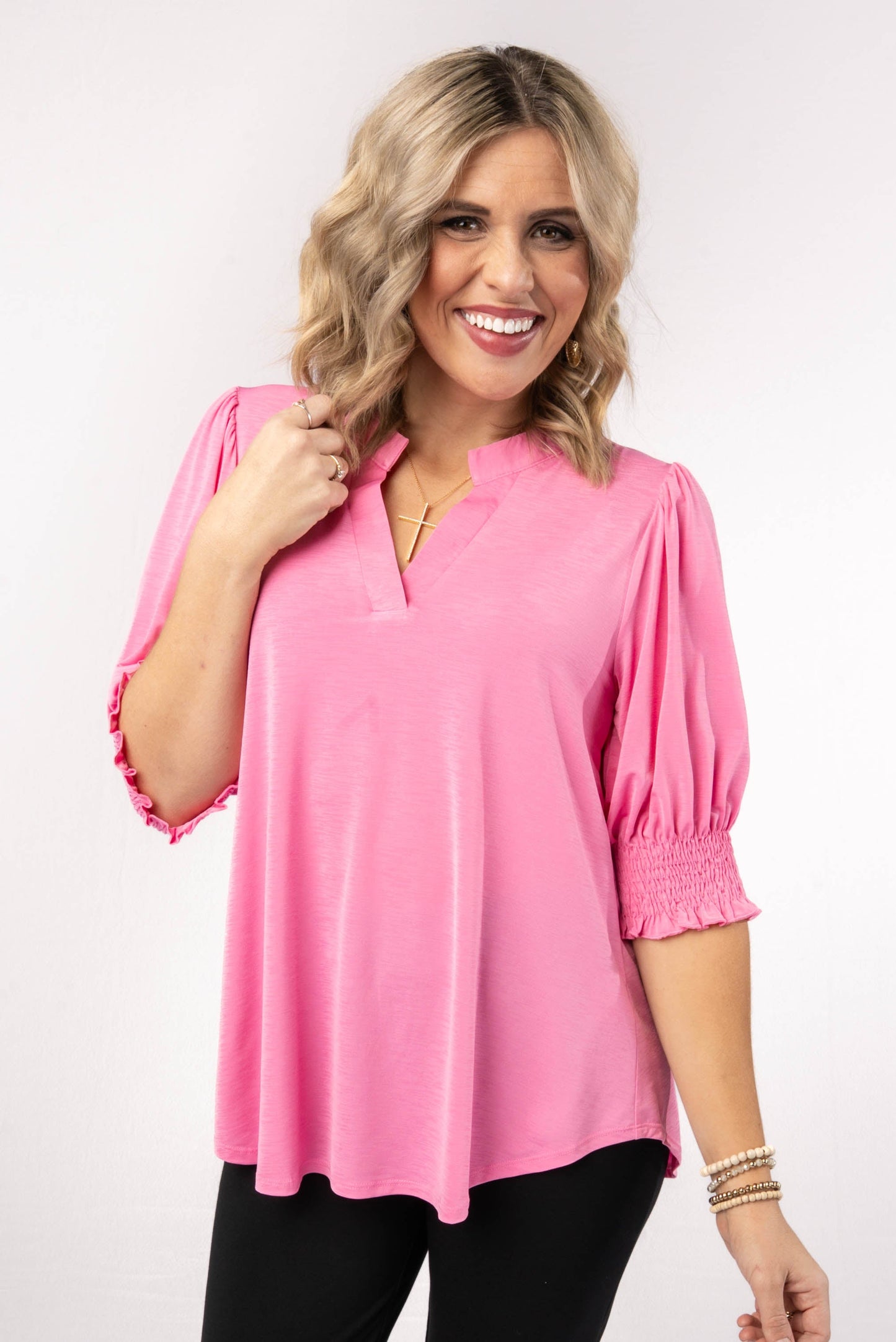 Liz Smocked Sleeve Top *Final Sale*