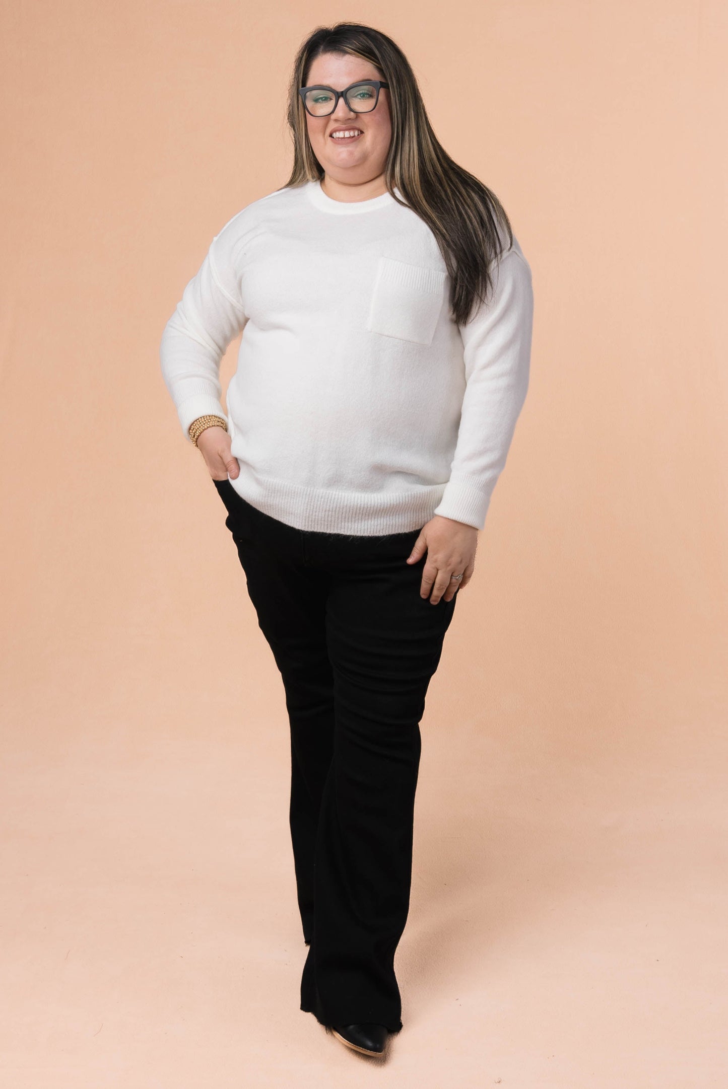 Melange Knit Hi-Lo Sweater *Final Sale*