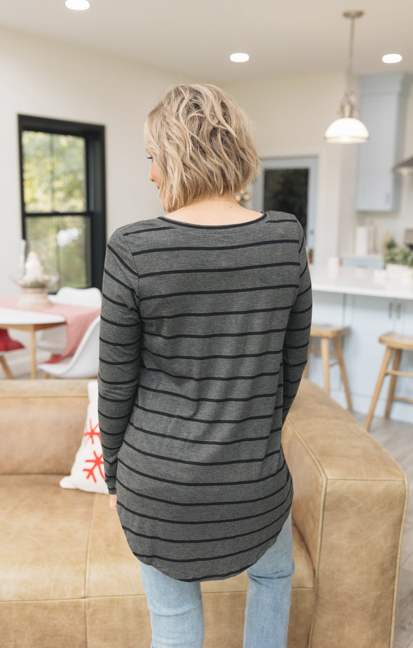 Striped Round Hem Tunic *Final Sale*