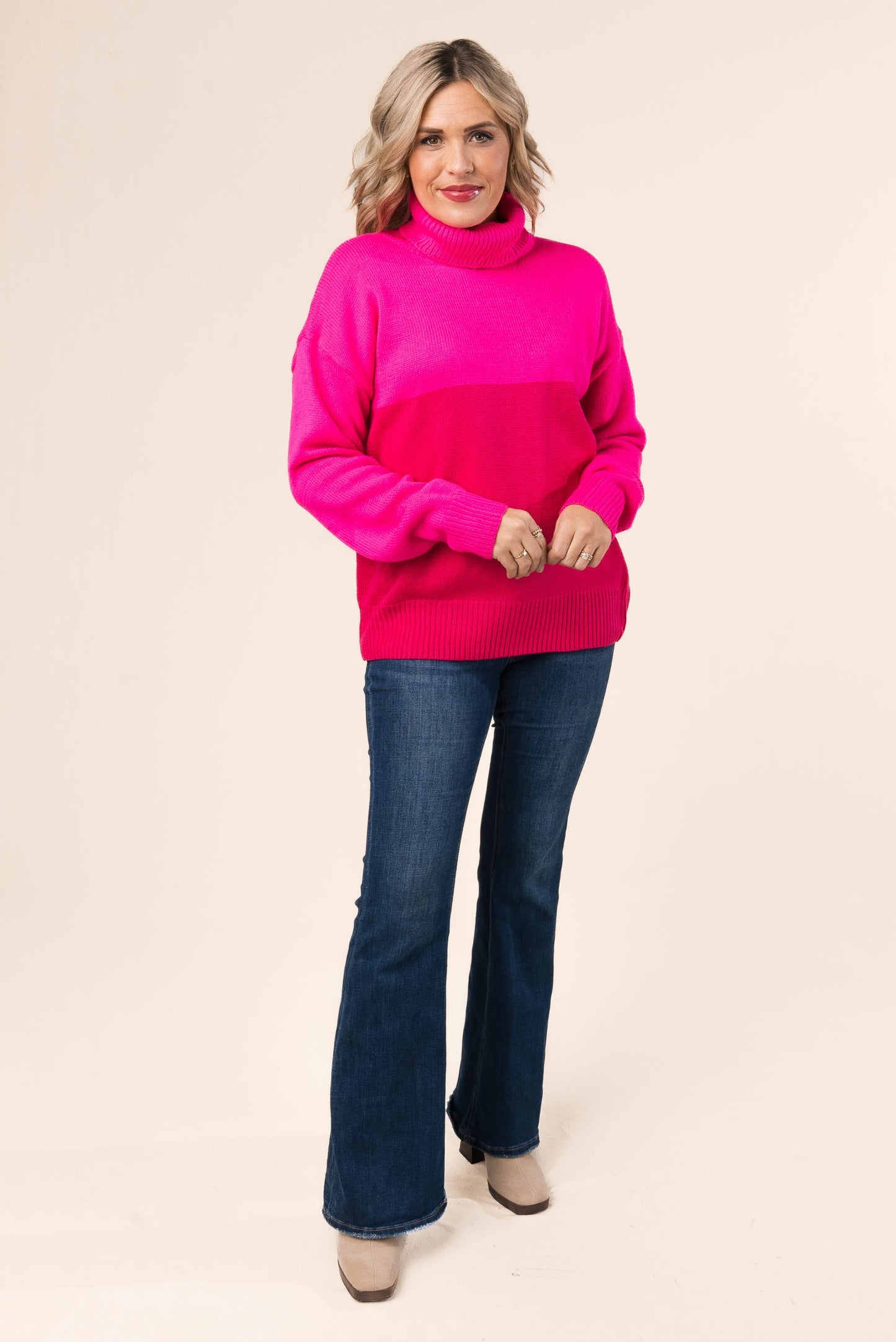 Color Block Turtleneck *Final Sale*