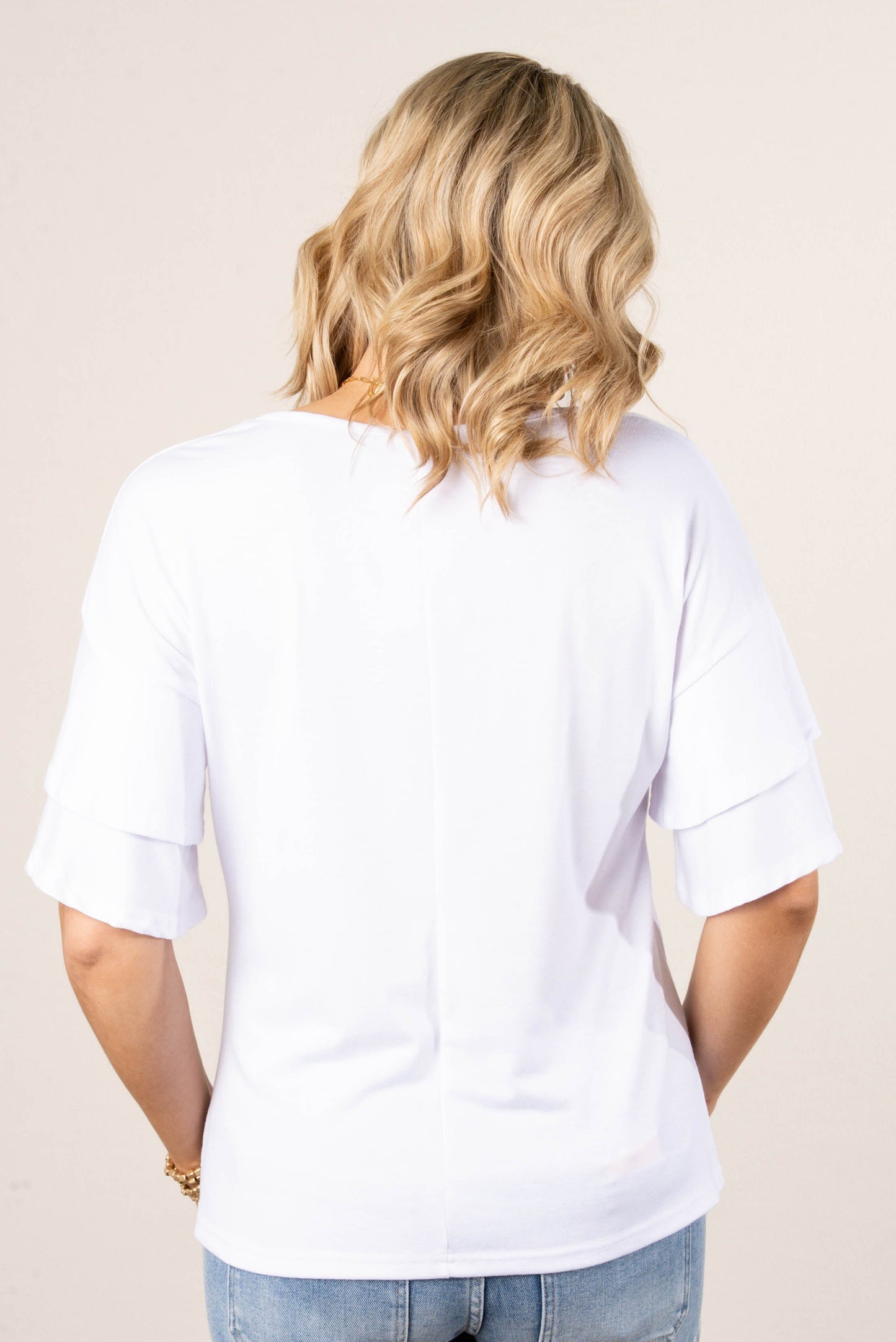 Layered Ruffle Sleeve Top