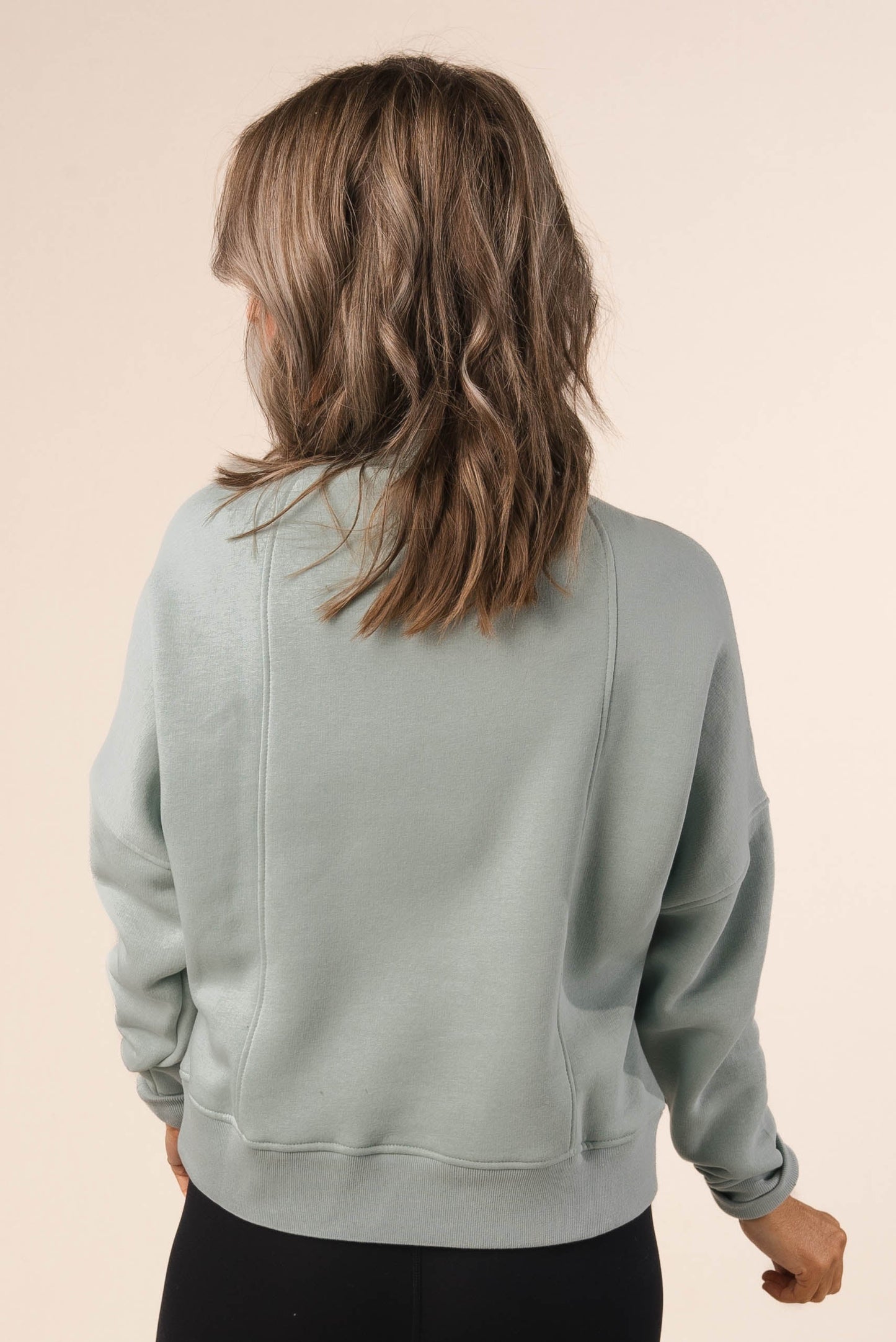 Seamed Half Zip Sweatshirt