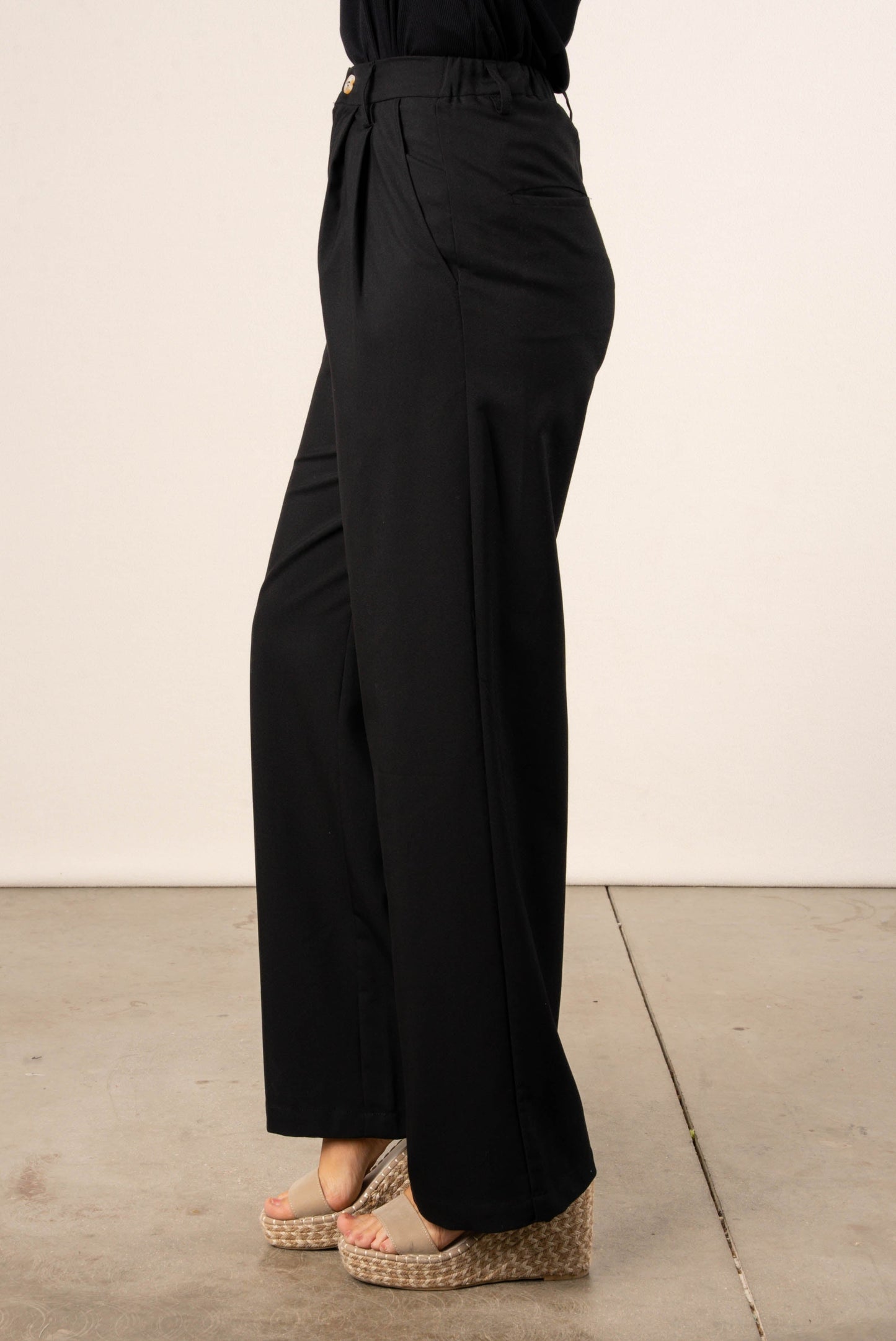 Twill Wide Leg Pants