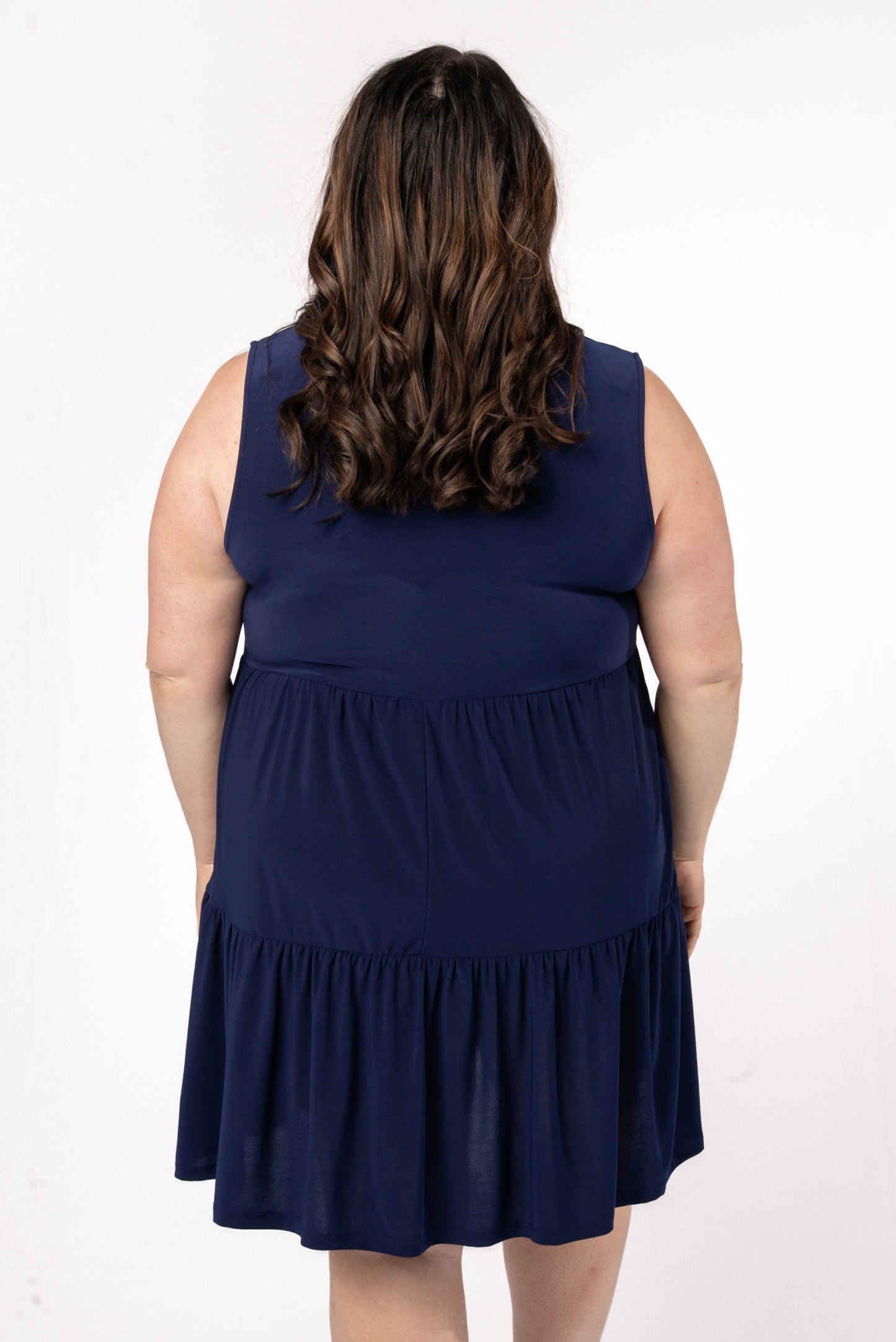 Liz Solid Tiered Dress