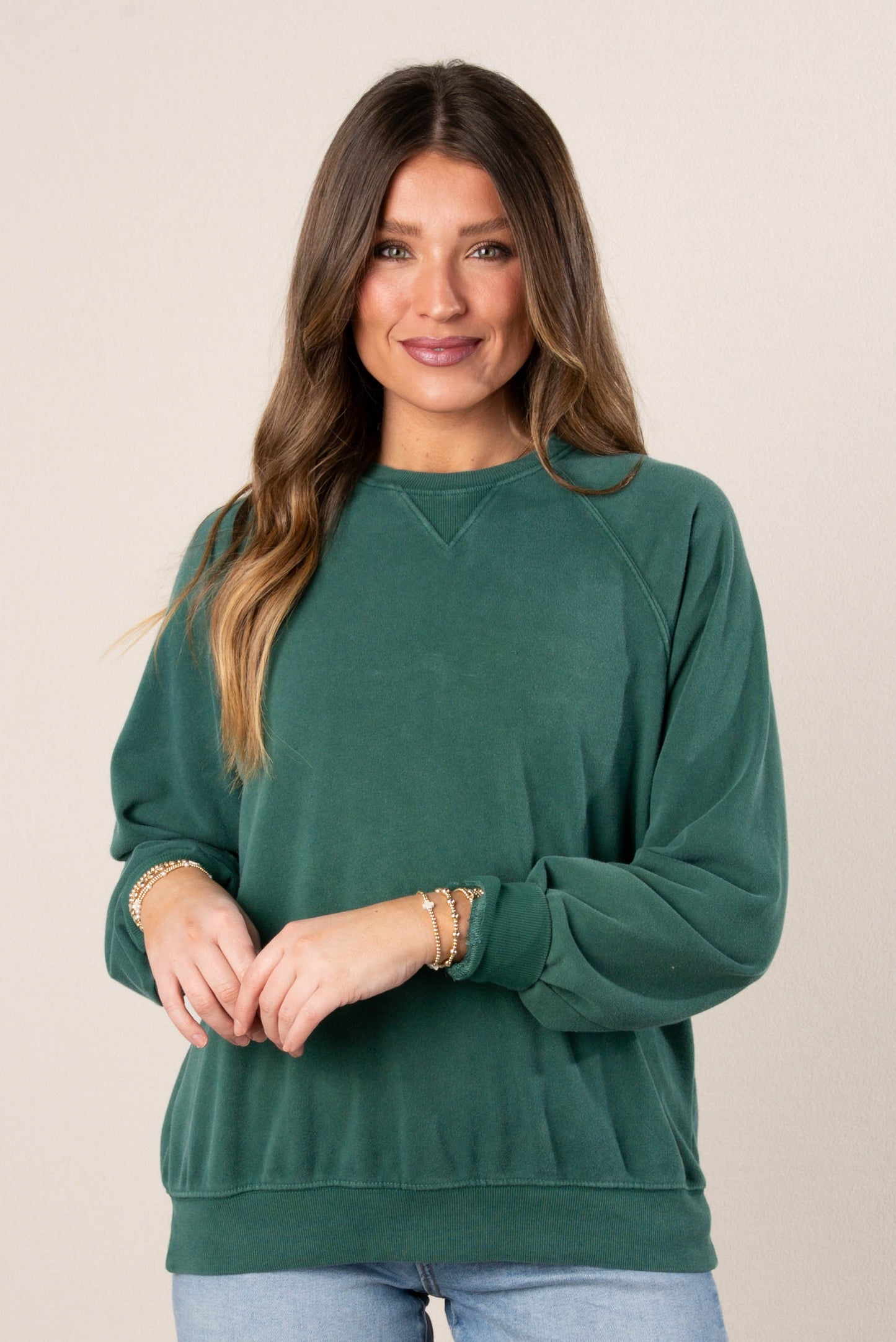 Washed Raglan Sweatshirt