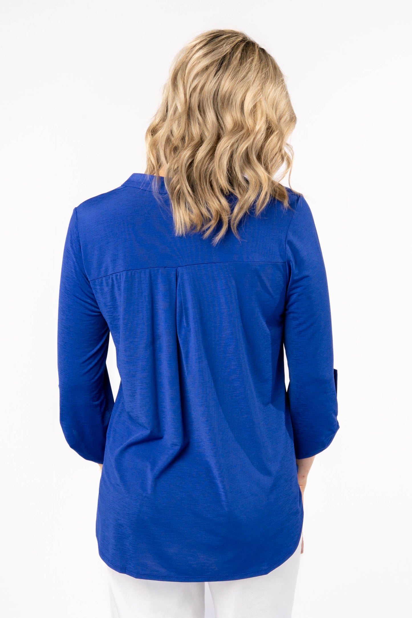 Liz Solid Tab Sleeve Top