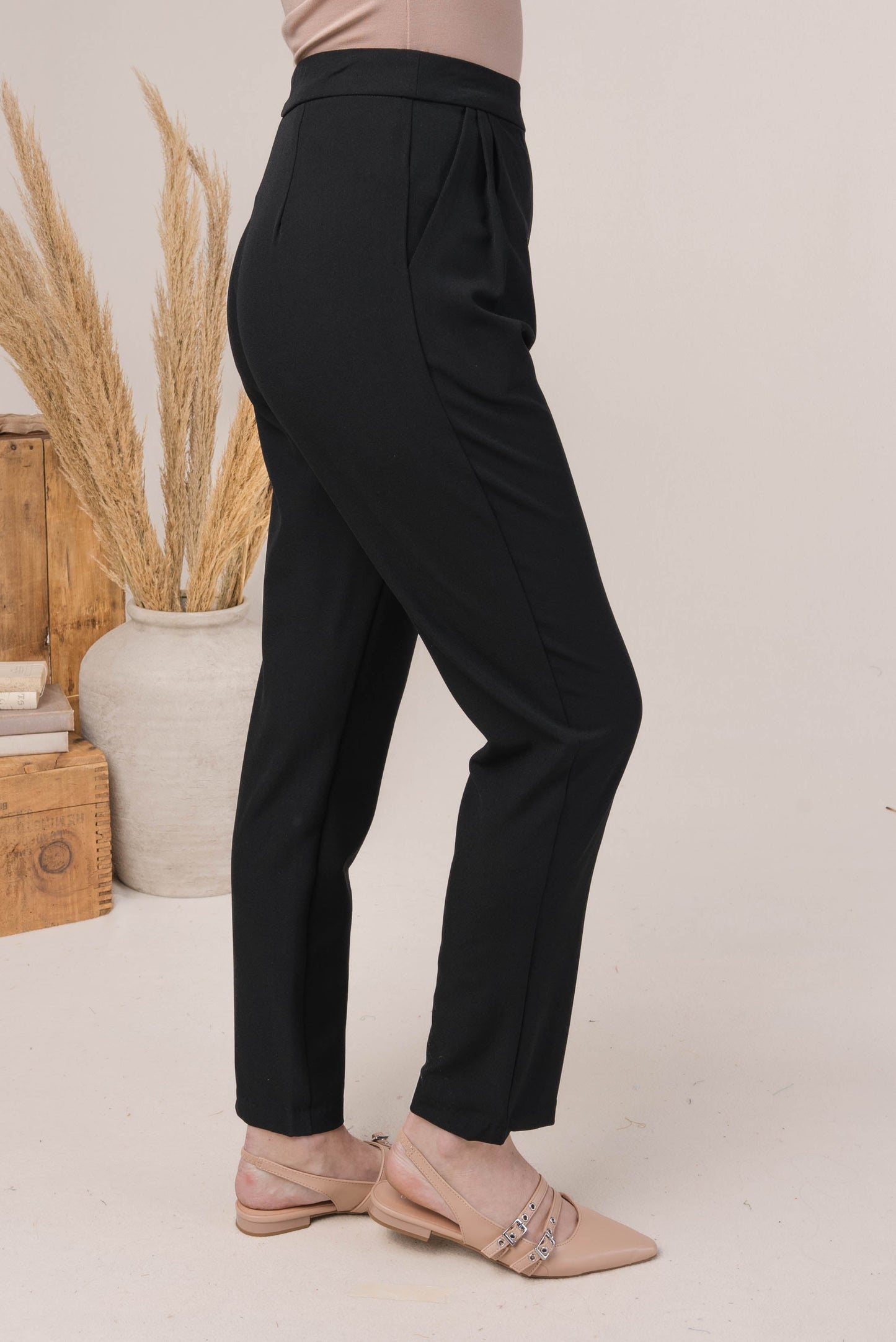 Side Zipper Ankle Pants