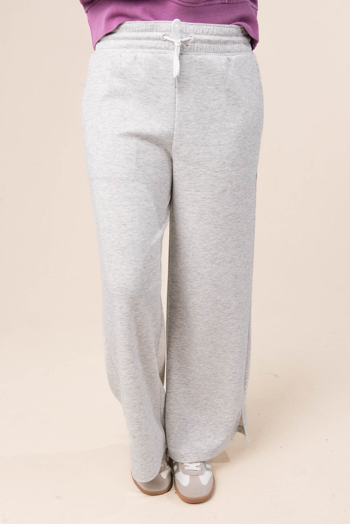 Wide Leg Scuba Drawstring Pants