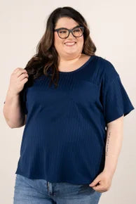 Wide Ribbed Pocket Top