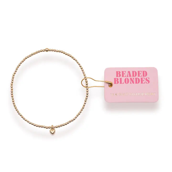 Beaded Blondes | 2mm Charm Bracelet in Gold