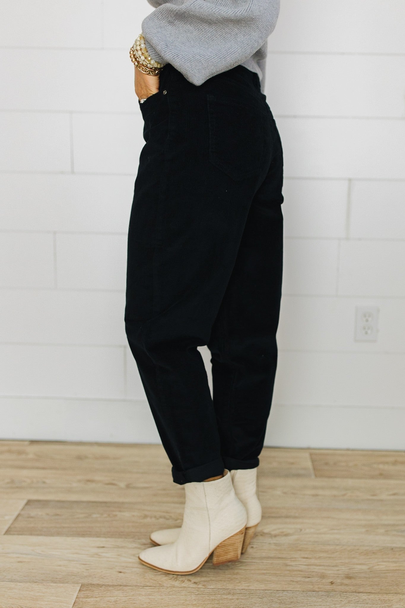 YMI Corduroy High Rise Mom Pants *Final Sale*