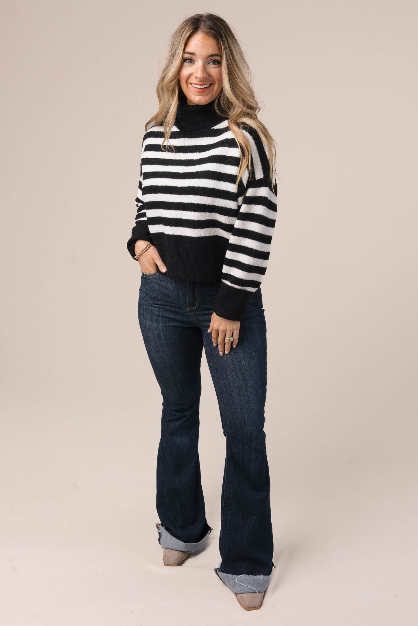 Striped Turtleneck Sweater *Final Sale*
