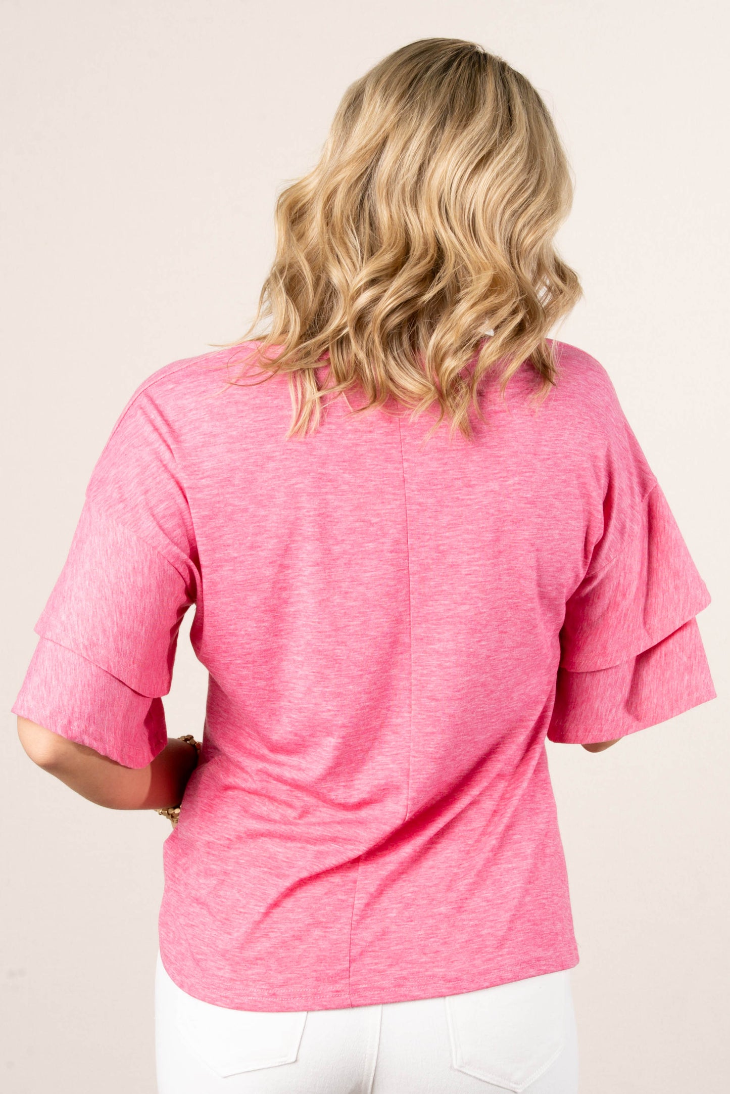Layered Ruffle Sleeve Top