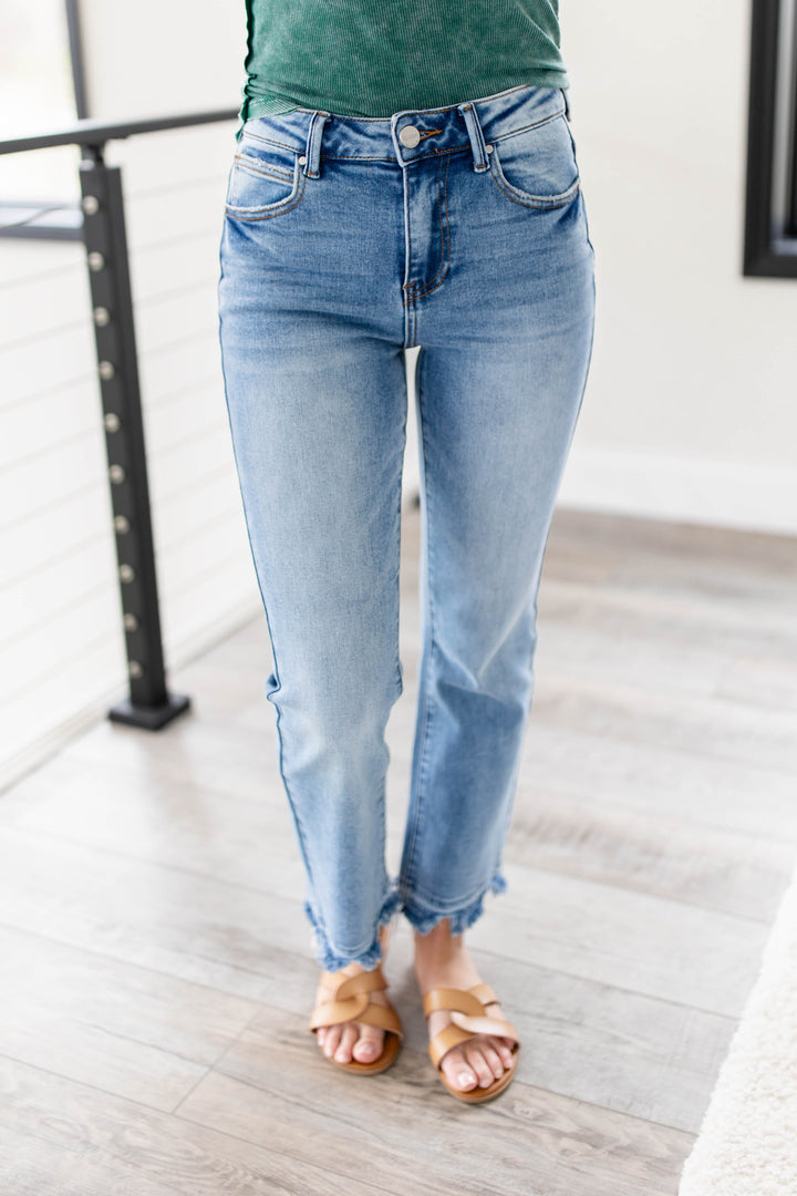 Risen Denim | Chloe High Rise Straight Leg Jeans