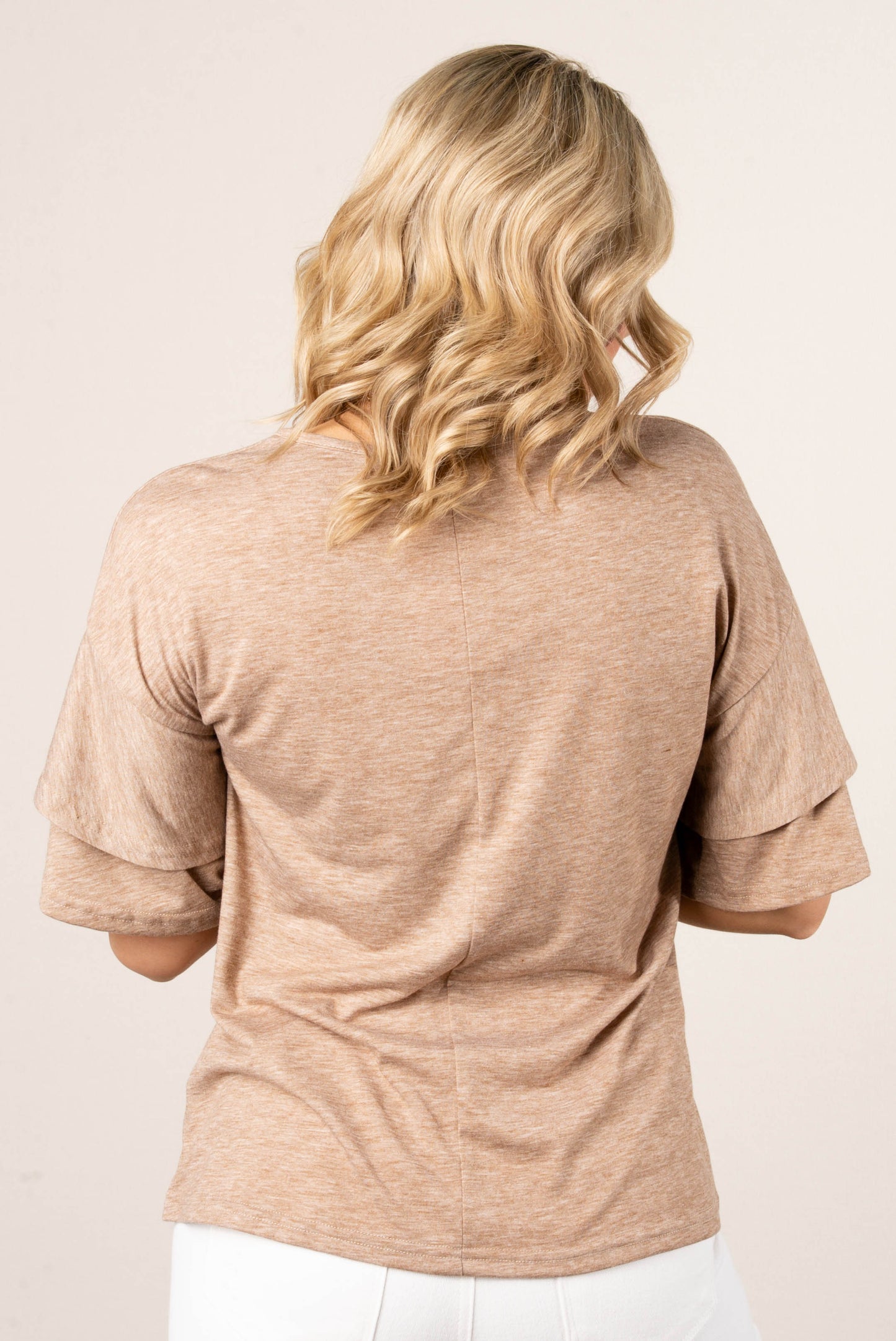 Layered Ruffle Sleeve Top