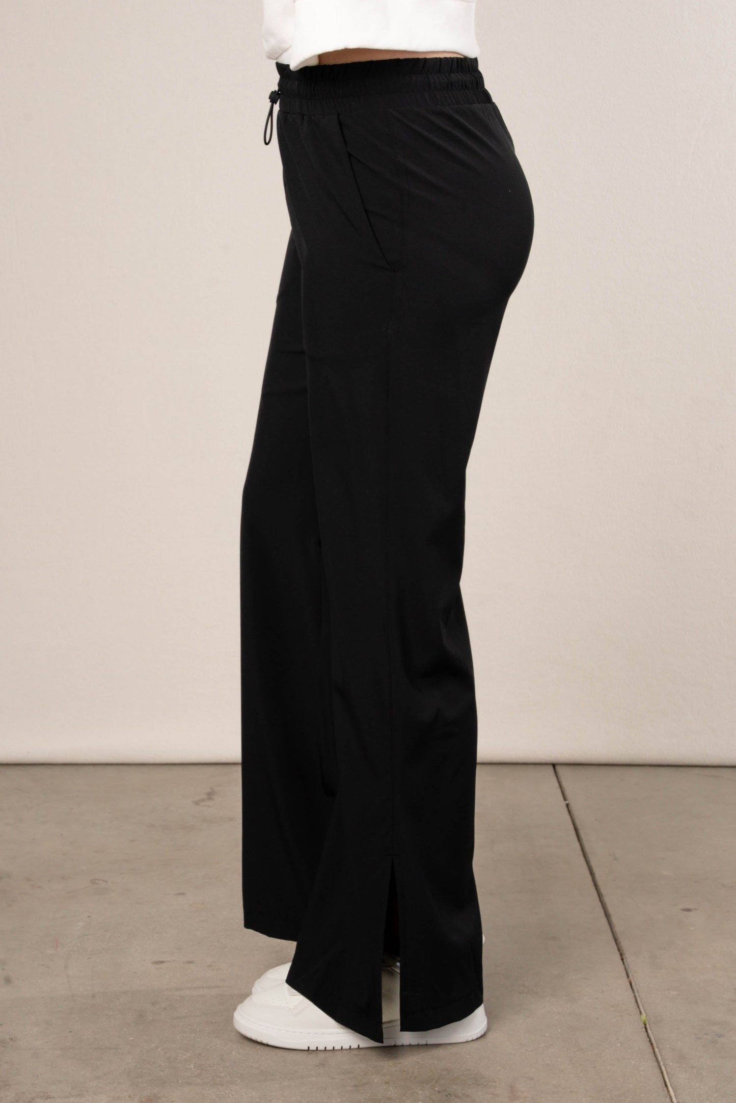 Toggle Waist Split Hem Lounge Pants