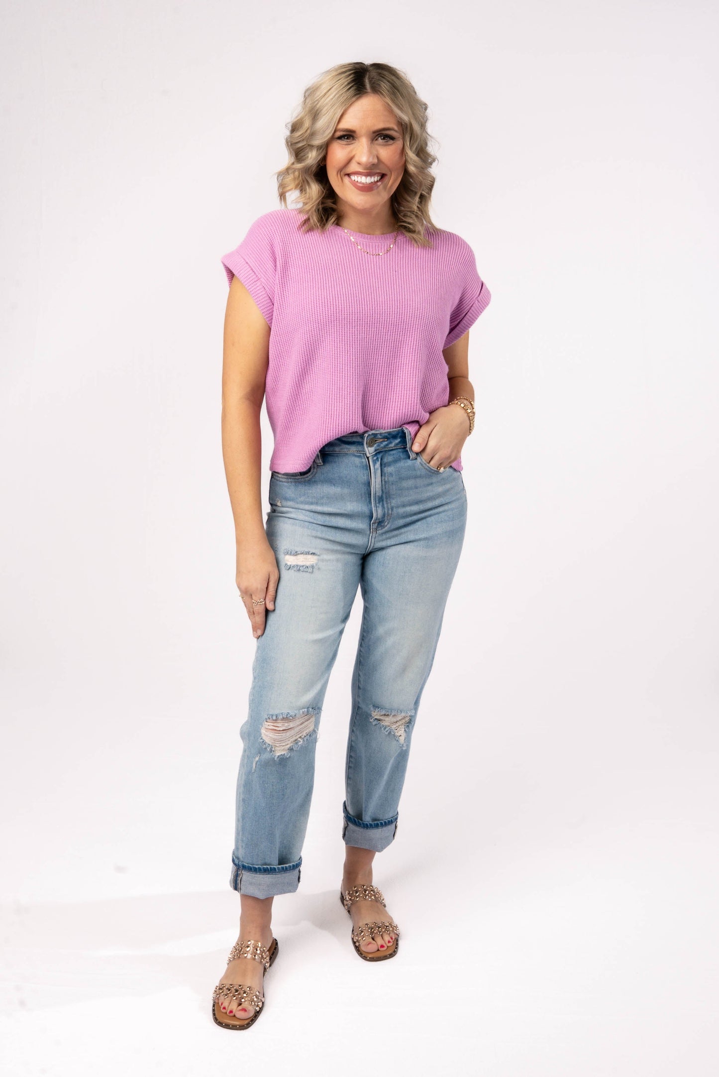 Cuffed Sleeve Sweater
