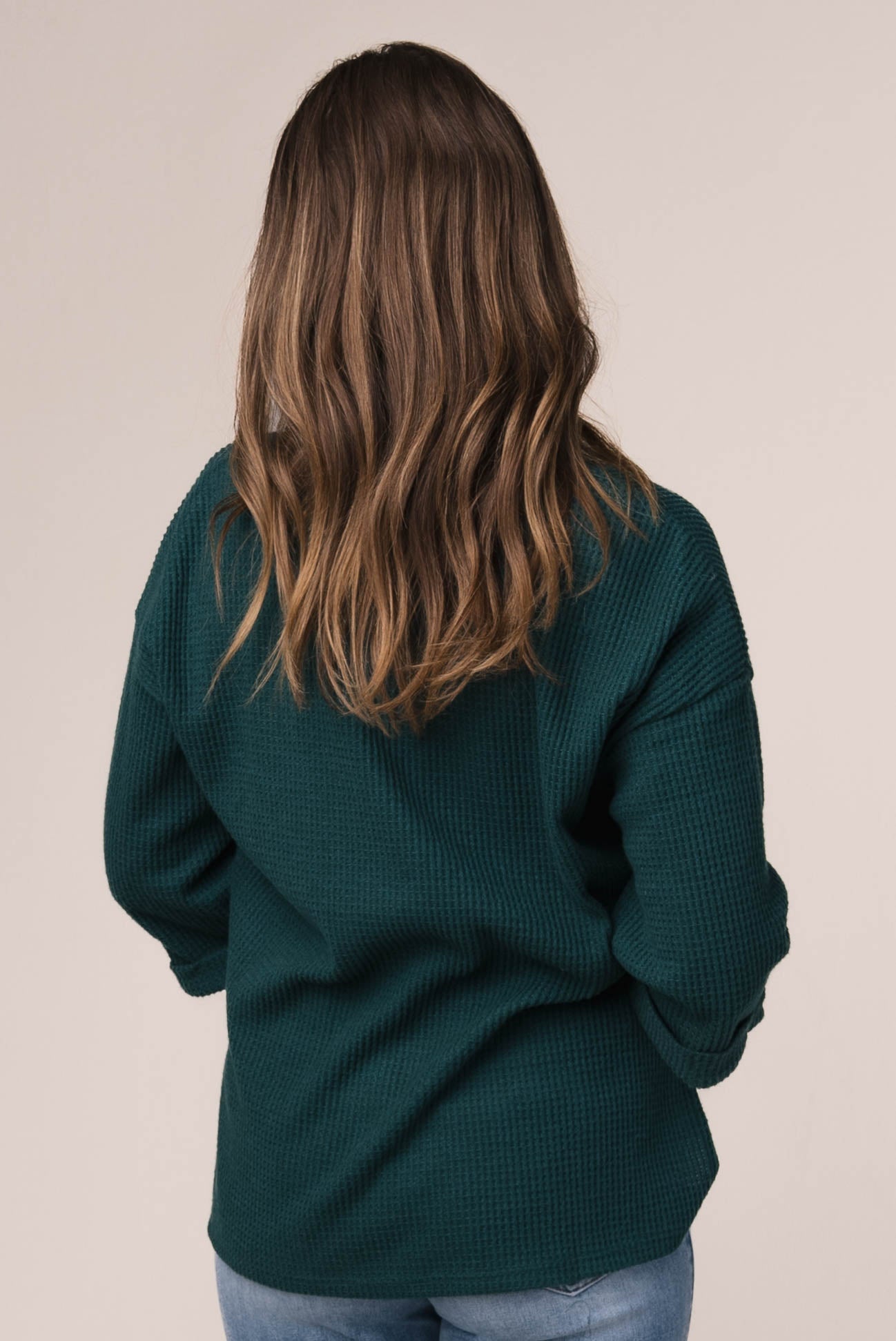 Waffle Knit Henley Top *Final Sale*