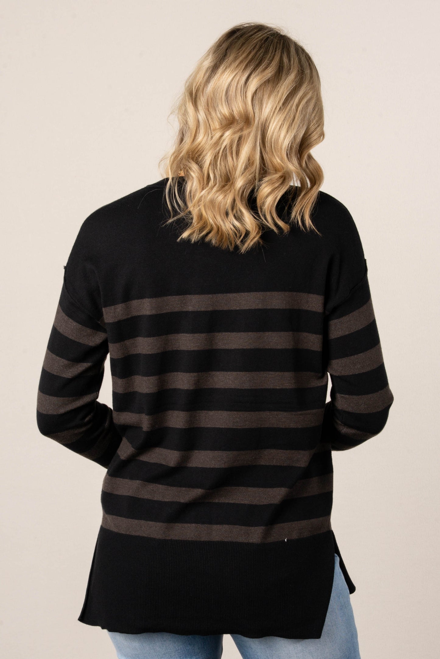 Emily Striped Pocket Sweater