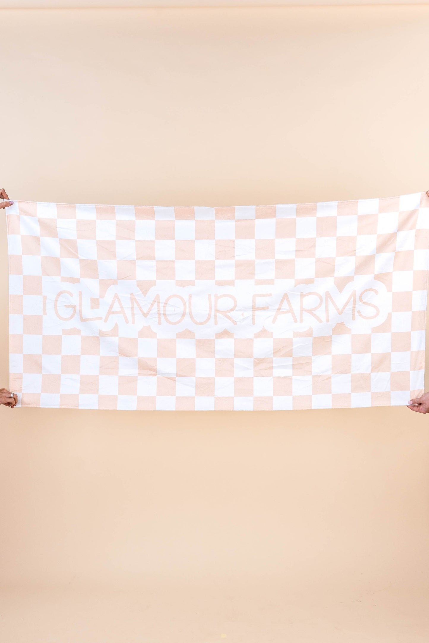 Glamour Farms Checked Beach Towel *Final Sale*