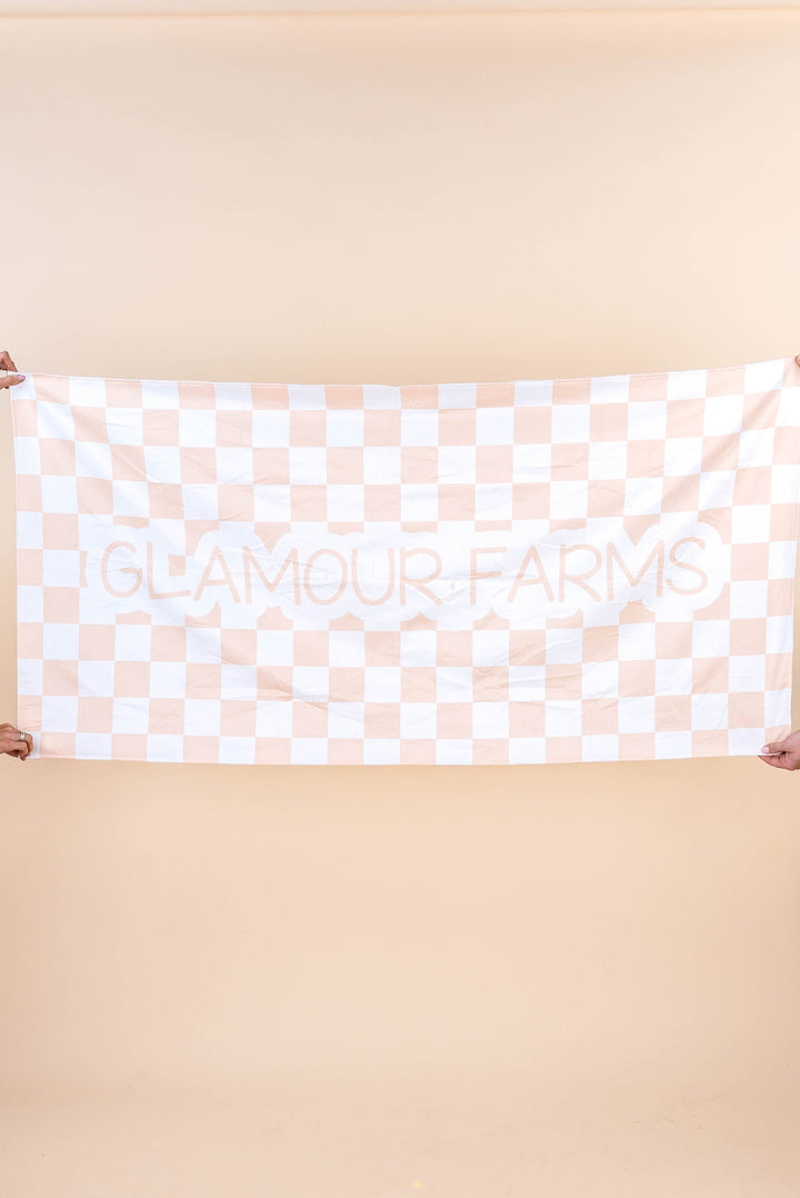Glamour Farms Checked Beach Towel *Final Sale*