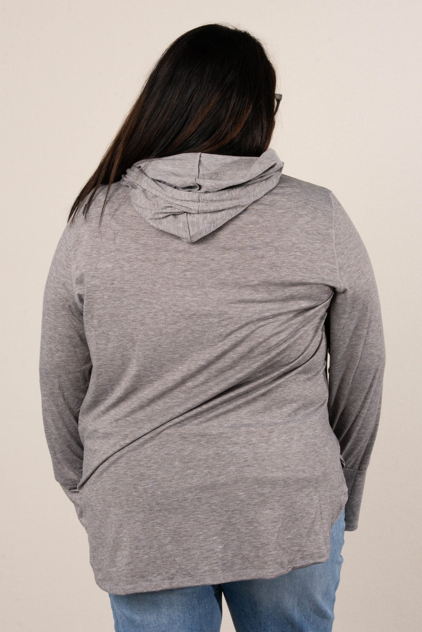 Thumbhole Cuff Hooded Pullover
