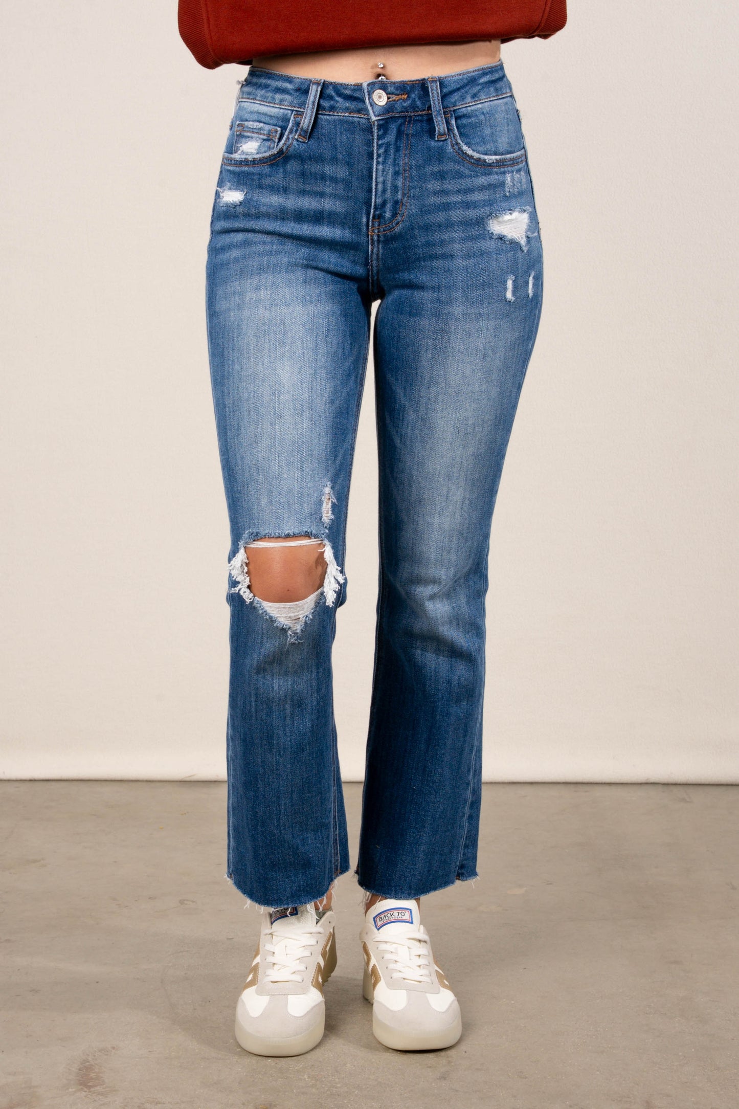 Lovervet High Rise Crop Flare Jeans