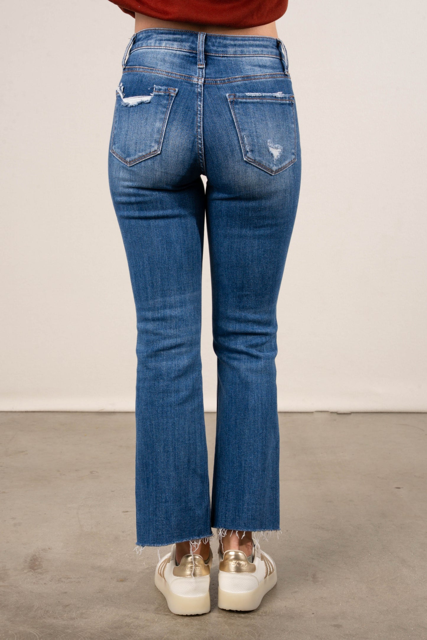 Lovervet High Rise Crop Flare Jeans