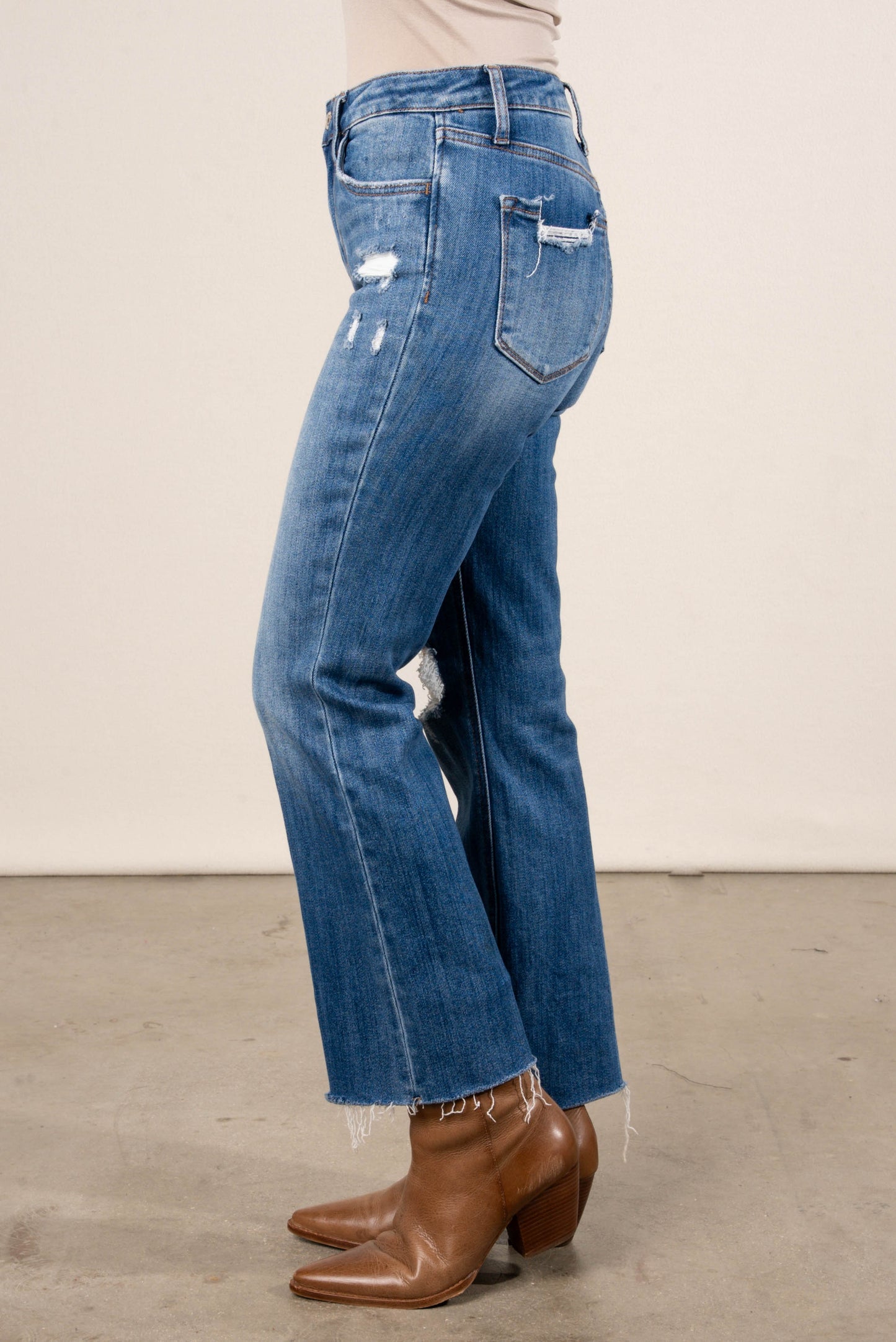 Lovervet High Rise Crop Flare Jeans