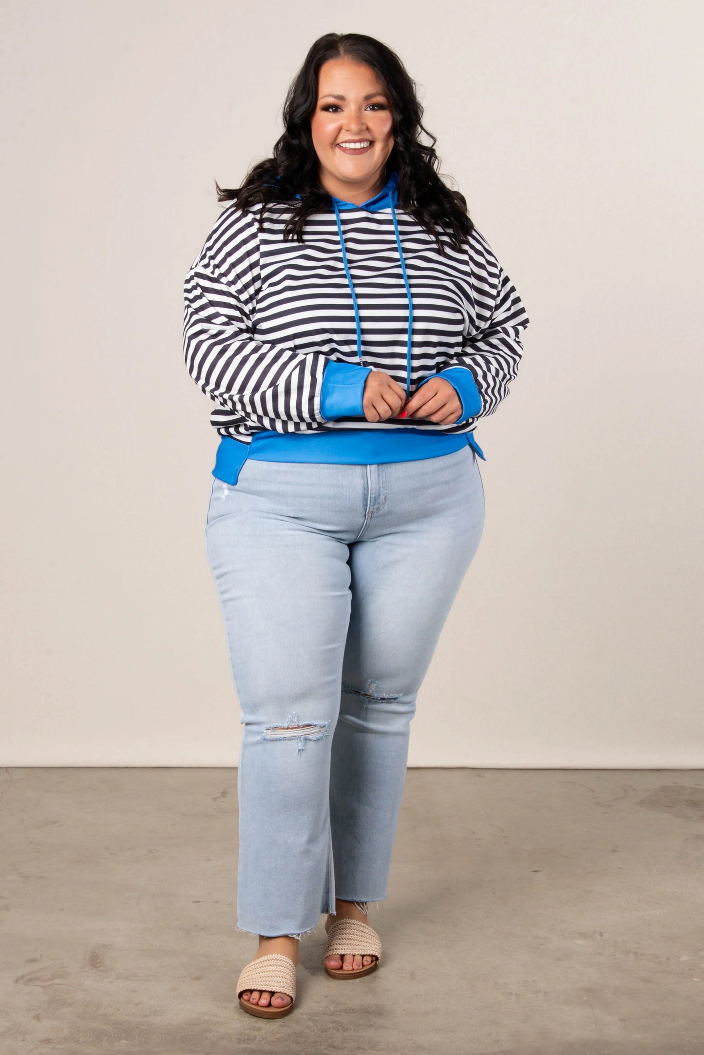 Georgia Mae Striped Hooded Pullover
