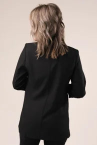 Open Front Ruched Sleeve Blazer